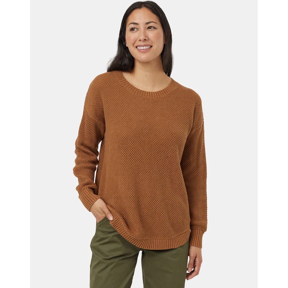 Tentree Granola Gorpcore Cotton Crewneck Sweater Knit Womens Small Sustainable